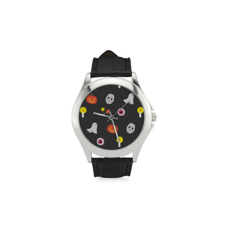 Halloween Pattern Women's Classic Leather Strap Watch - TeeAmazing