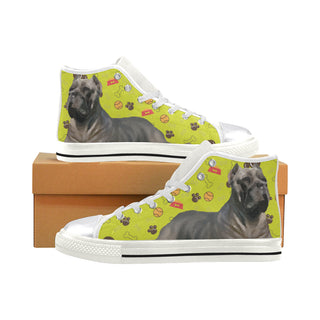 Cane Corso White Women's Classic High Top Canvas Shoes - TeeAmazing