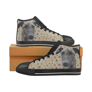 Smart Greyhound Black Men’s Classic High Top Canvas Shoes - TeeAmazing