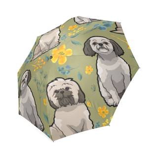 Shih Tzu Flower Foldable Umbrella - TeeAmazing