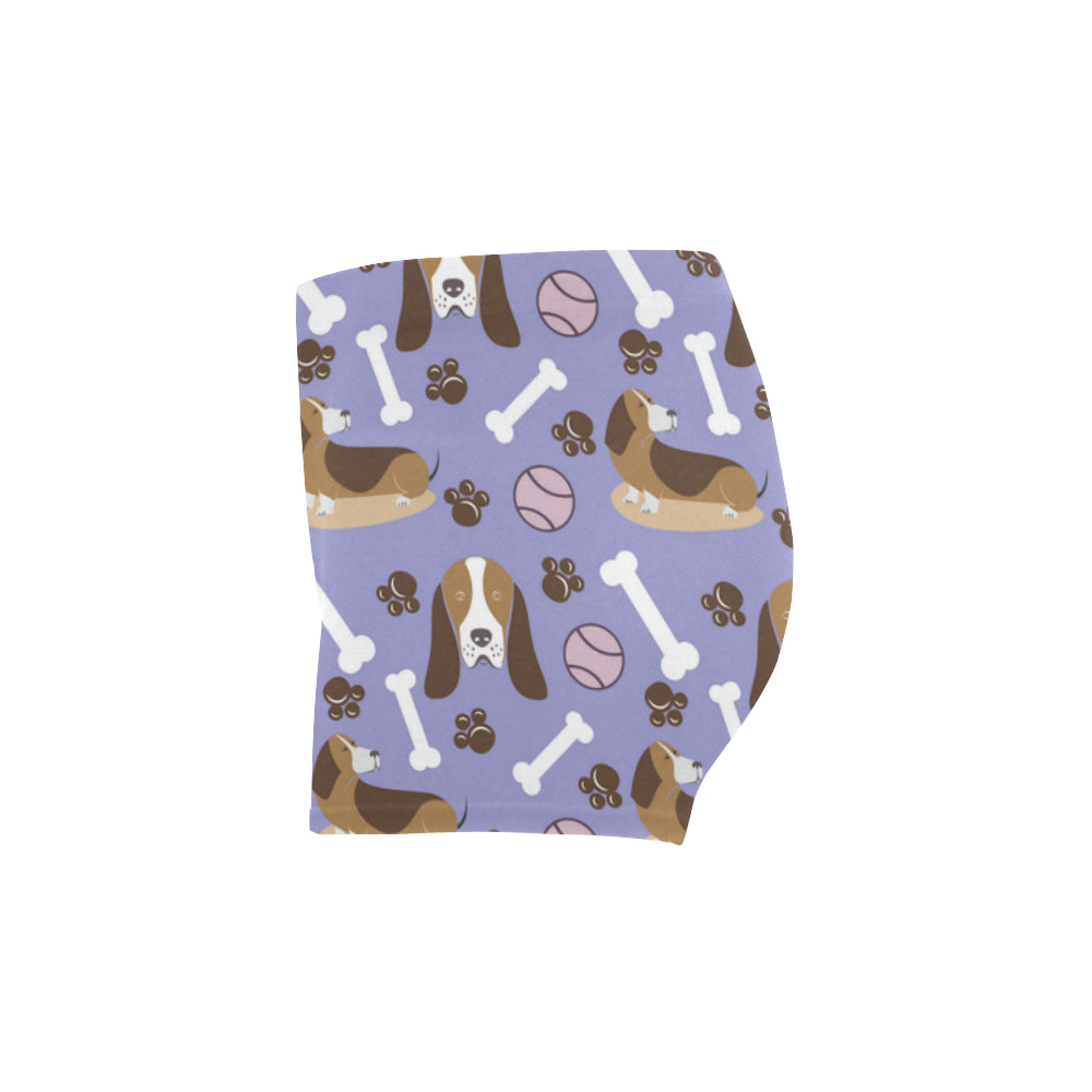 Basset Hound Pattern Briseis Skinny Shorts - TeeAmazing