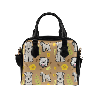 Soft Coated Wheaten Terrier Flower Shoulder Handbag - TeeAmazing