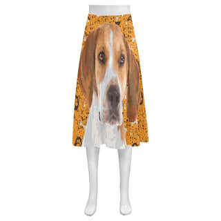 Coonhound Mnemosyne Women's Crepe Skirt (Model D16) - TeeAmazing