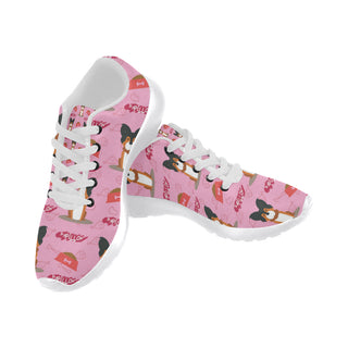Papillon Pattern White Sneakers for Women - TeeAmazing