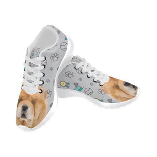 Chow Chow Dog White Sneakers for Men - TeeAmazing