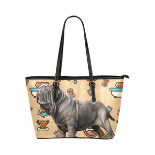 Neapolitan Mastiff Dog Leather Tote Bag/Small - TeeAmazing