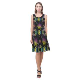 Chakra Sleeveless Splicing Shift Dress - TeeAmazing