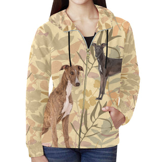 Greyhound Lover All Over Print Full Zip Hoodie for Women - TeeAmazing