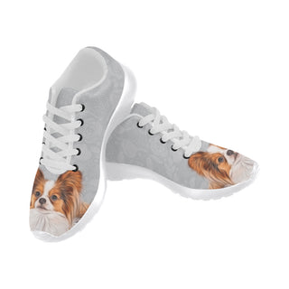 Papillon Lover White Sneakers for Women - TeeAmazing