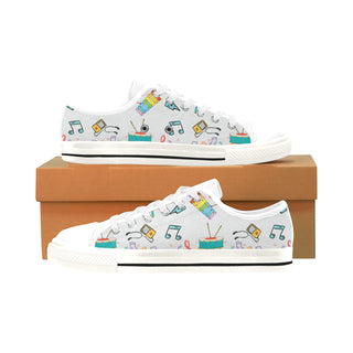 Cute Music White Men's Classic Canvas Shoes/Large Size - TeeAmazing
