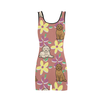 Labradoodle Flower Classic One Piece Swimwear (Model S03) - TeeAmazing