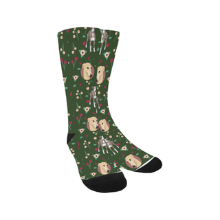Greyhound Flower Trouser Socks - TeeAmazing