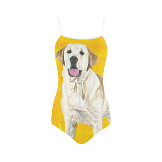 Labrador Retriever Water Colour No.1 Strap Swimsuit - TeeAmazing