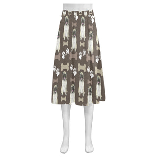 Pug Water Colour Pattern No.1 Mnemosyne Women's Crepe Skirt (Model D16) - TeeAmazing