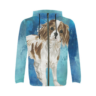 Cavalier King Charles Spaniel Water Colour No.1 All Over Print Full Zip Hoodie for Men - TeeAmazing