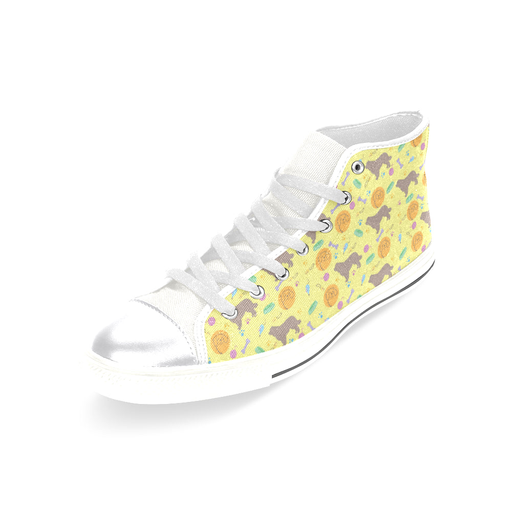 Newfoundland Pattern White Women's Classic High Top Canvas Shoes - TeeAmazing