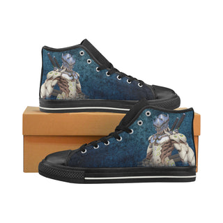 Genji Black High Top Canvas Shoes for Kid - TeeAmazing