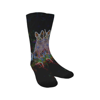 Australian Cattle Dog Glow Design 2 Trouser Socks - TeeAmazing