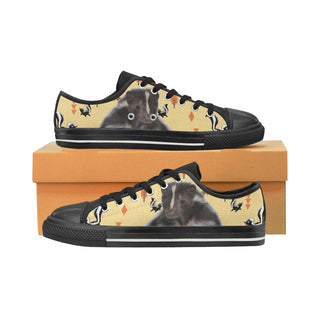 Skunk Black Low Top Canvas Shoes for Kid - TeeAmazing