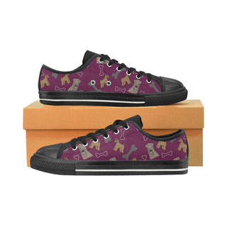 Soft Coated Wheaten Terrier Pattern Black Women's Classic Canvas Shoes - TeeAmazing