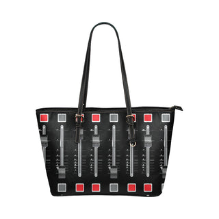 Audio Mixing Leather Tote Bag/Small - TeeAmazing