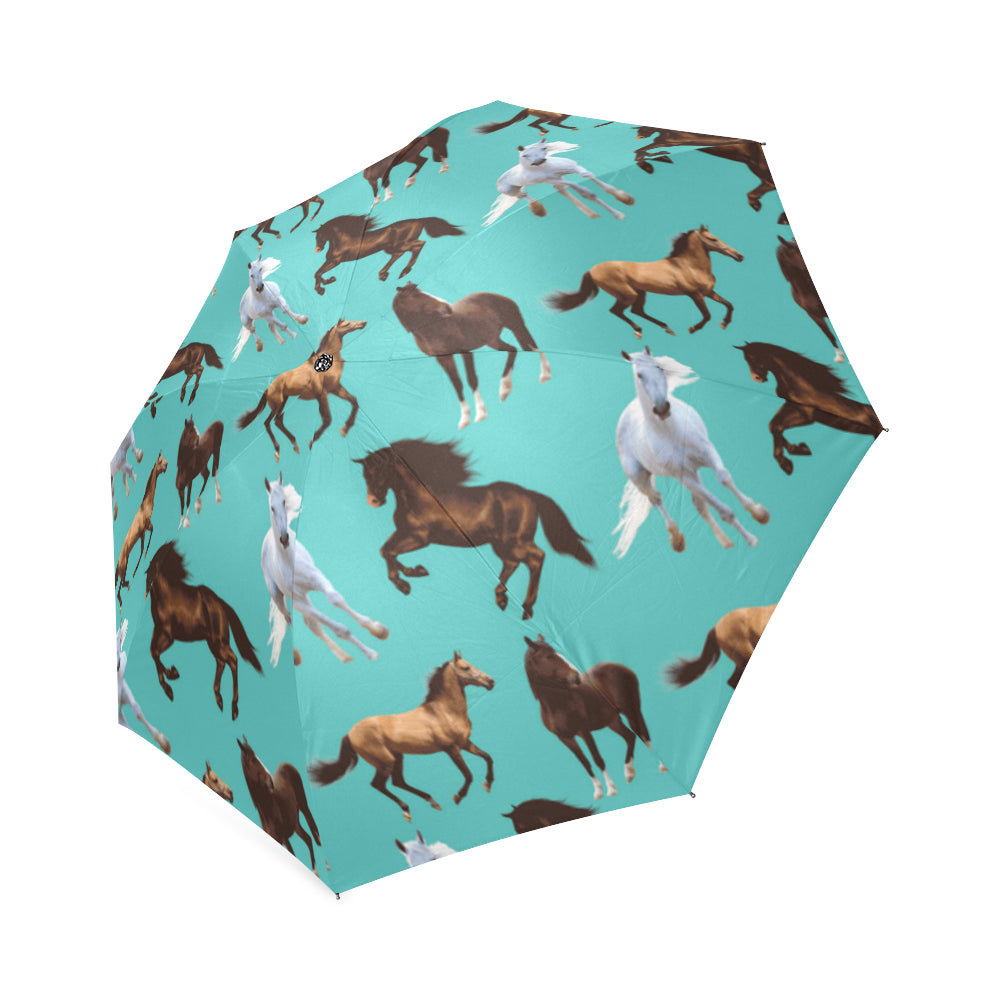 Horse Pattern Foldable Umbrella - TeeAmazing
