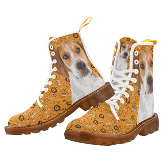 Coonhound White Boots For Men - TeeAmazing