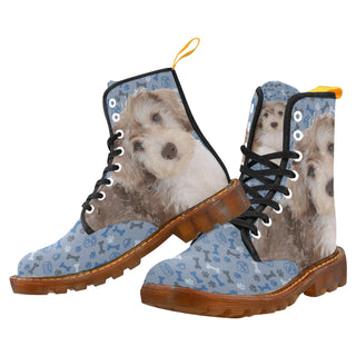 Schnoodle Dog Black Boots For Women - TeeAmazing
