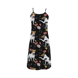 Jack Russell Terrier Flower Alcestis Slip Dress - TeeAmazing