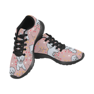 Maltipoo Flower Black Sneakers Size 13-15 for Men - TeeAmazing