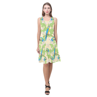 Macaws Sleeveless Splicing Shift Dress - TeeAmazing