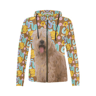 Soft Coated Wheaten Terrier All Over Print Full Zip Hoodie for Women - TeeAmazing
