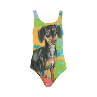 Dachshund Water Colour No.2 Vest One Piece Swimsuit - TeeAmazing