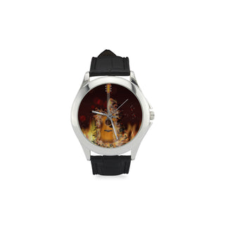 Guitar Lover Women's Classic Leather Strap Watch - TeeAmazing
