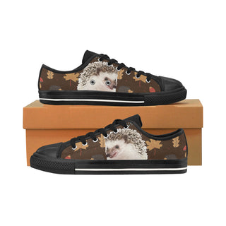 Hedgehog Black Men's Classic Canvas Shoes/Large Size - TeeAmazing