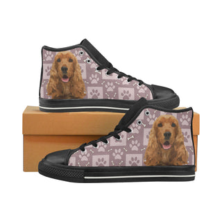 American Cocker Spaniel Black Women's Classic High Top Canvas Shoes - TeeAmazing