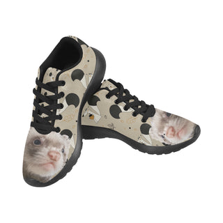 Ferret Black Sneakers for Men - TeeAmazing