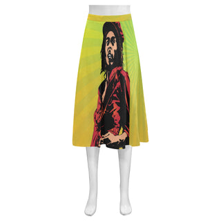 Bob Marley Mnemosyne Women's Crepe Skirt (Model D16) - TeeAmazing