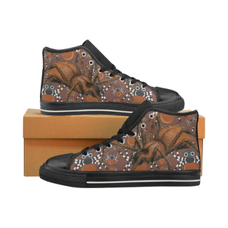 Spider Black Women's Classic High Top Canvas Shoes - TeeAmazing