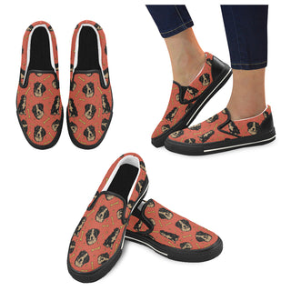 Bouviers Black Women's Slip-on Canvas Shoes/Large Size (Model 019) - TeeAmazing
