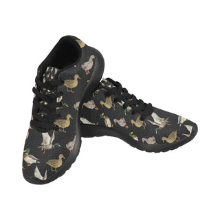 Mallard Duck Black Sneakers for Women - TeeAmazing