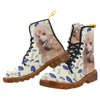 Poodle Dog Black Boots For Women - TeeAmazing