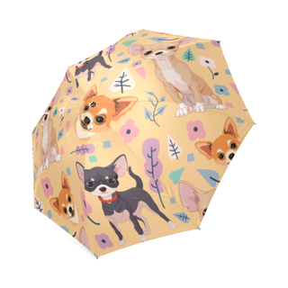 Chihuahua Flower Foldable Umbrella - TeeAmazing