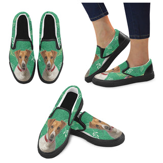 Jack Russell Terrier Lover Black Women's Slip-on Canvas Shoes - TeeAmazing
