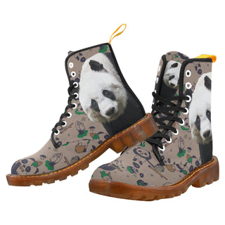 Panda Black Boots For Women - TeeAmazing