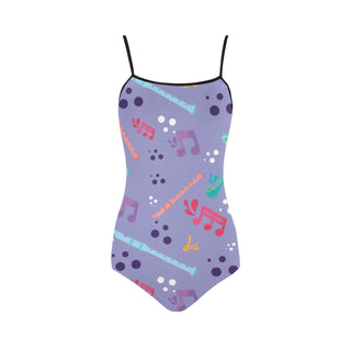 Flute Pattern Strap Swimsuit - TeeAmazing