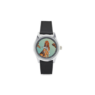 Bloodhound Lover Kid's Stainless Steel Leather Strap Watch - TeeAmazing