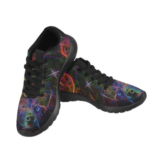 Australian Cattle Dog Glow Design 1 Black Sneakers for Women - TeeAmazing