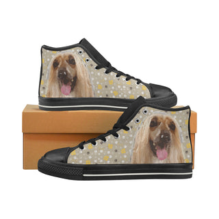 Afghan Hound Black Men’s Classic High Top Canvas Shoes - TeeAmazing