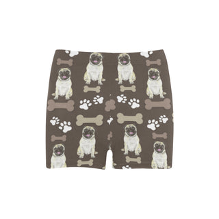 Pug Water Colour Pattern No.1 Briseis Skinny Shorts - TeeAmazing